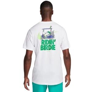 New Nike Men’s White T‑Shirt with Green Golf Cart Graphic 3XL